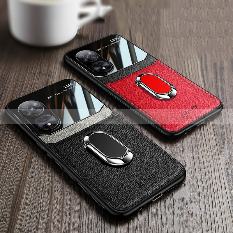 Soft Silicone Gel Leather Snap On Case Cover with Magnetic FL1 for Oppo A1x 5G