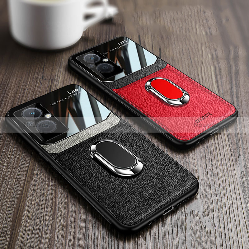 Soft Silicone Gel Leather Snap On Case Cover with Magnetic FL1 for Oppo A96 5G