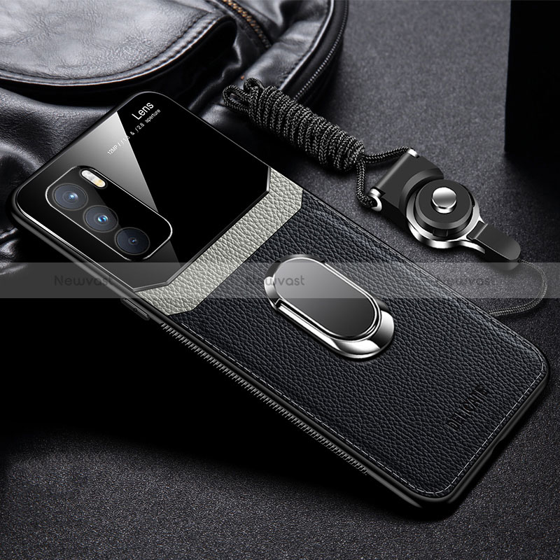 Soft Silicone Gel Leather Snap On Case Cover with Magnetic FL1 for Oppo K9 Pro 5G