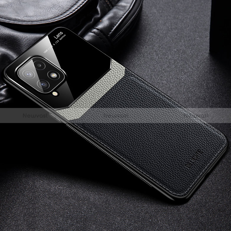 Soft Silicone Gel Leather Snap On Case Cover with Magnetic FL1 for Samsung Galaxy A22 4G