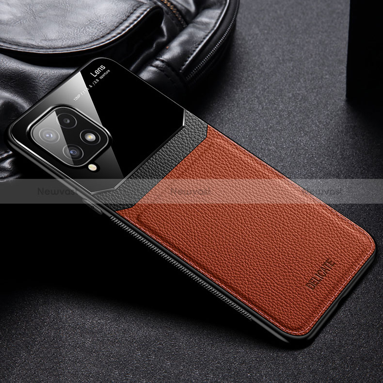 Soft Silicone Gel Leather Snap On Case Cover with Magnetic FL1 for Samsung Galaxy A22 4G