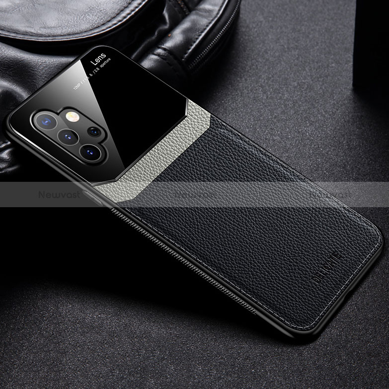 Soft Silicone Gel Leather Snap On Case Cover with Magnetic FL1 for Samsung Galaxy A32 4G