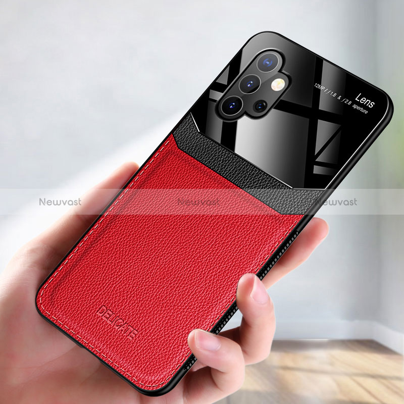 Soft Silicone Gel Leather Snap On Case Cover with Magnetic FL1 for Samsung Galaxy A32 4G