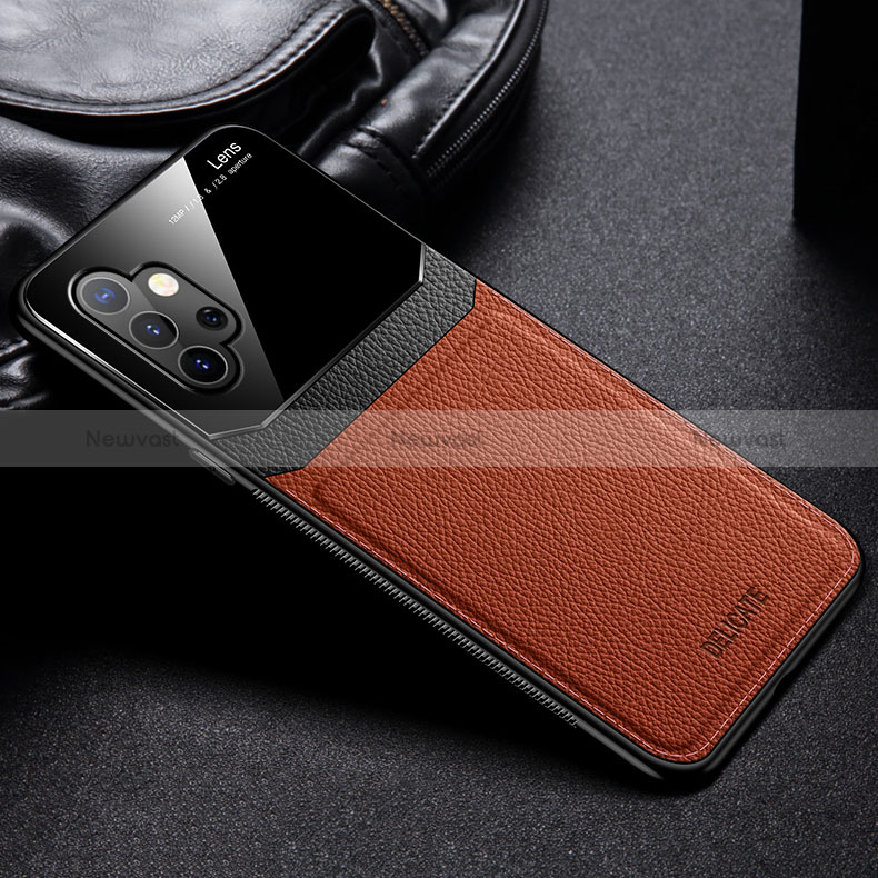 Soft Silicone Gel Leather Snap On Case Cover with Magnetic FL1 for Samsung Galaxy A32 5G