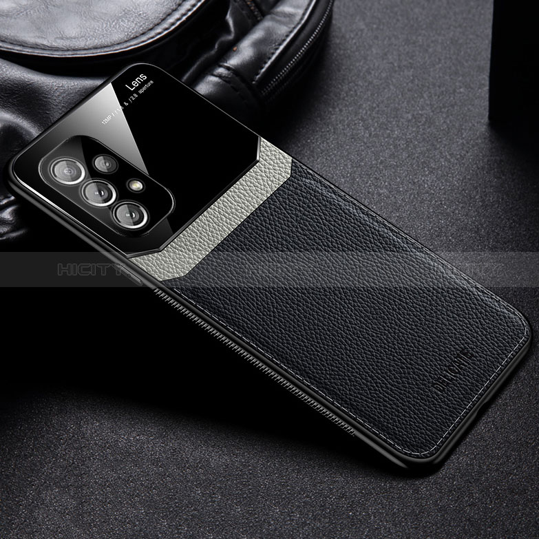 Soft Silicone Gel Leather Snap On Case Cover with Magnetic FL1 for Samsung Galaxy A73 5G