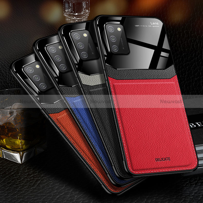 Soft Silicone Gel Leather Snap On Case Cover with Magnetic FL1 for Samsung Galaxy M02s