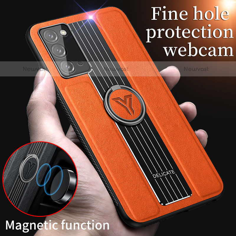 Soft Silicone Gel Leather Snap On Case Cover with Magnetic FL1 for Samsung Galaxy Note 20 5G