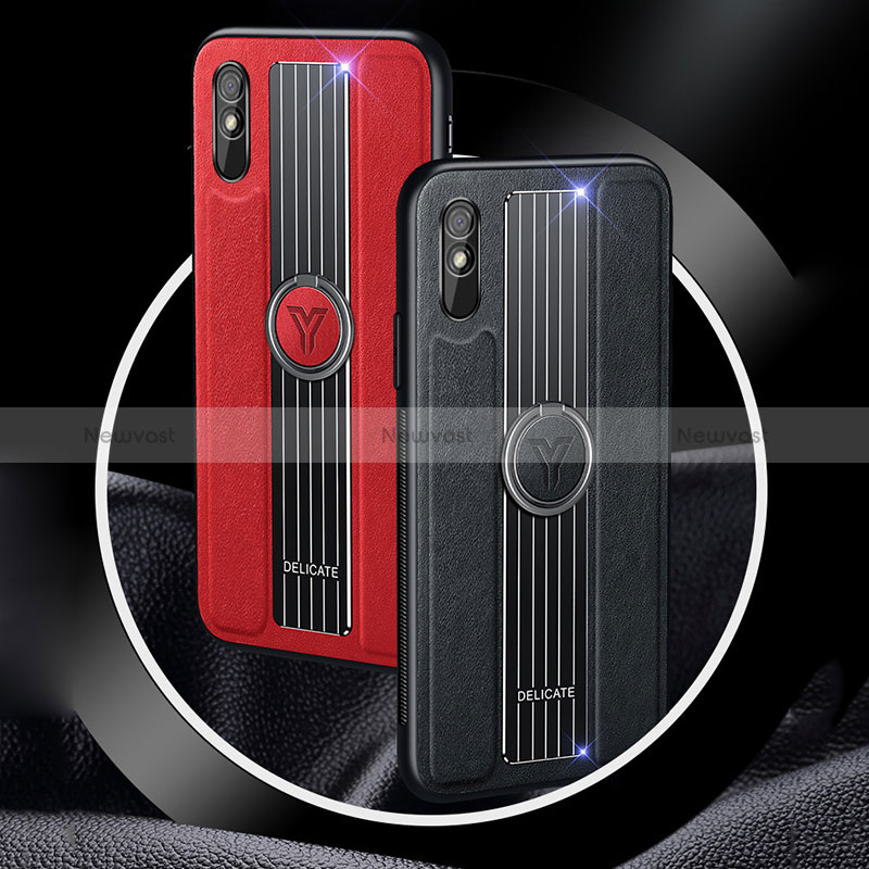 Soft Silicone Gel Leather Snap On Case Cover with Magnetic FL1 for Xiaomi Redmi 9A