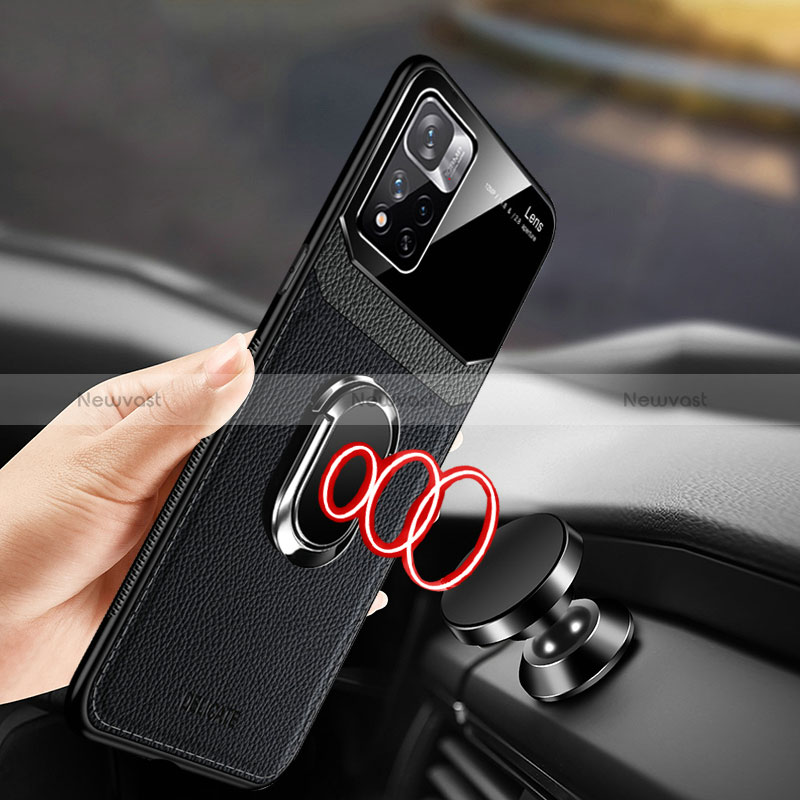 Soft Silicone Gel Leather Snap On Case Cover with Magnetic FL2 for Xiaomi Mi 11i 5G (2022)