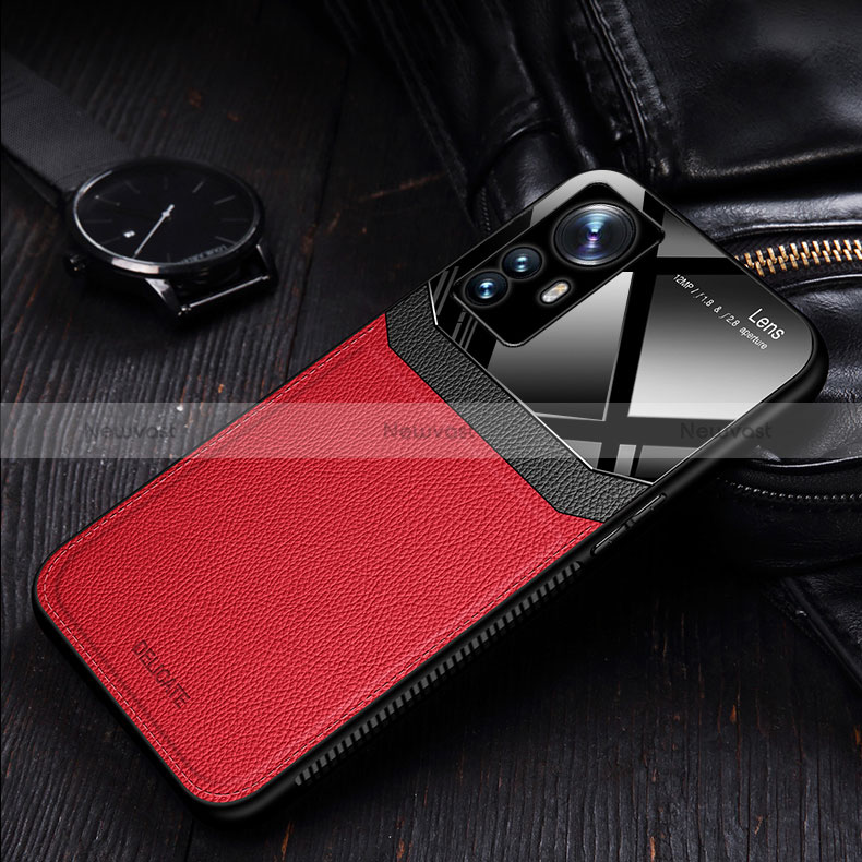 Soft Silicone Gel Leather Snap On Case Cover with Magnetic FL2 for Xiaomi Mi 12T 5G