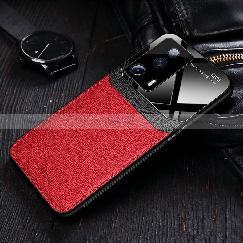 Soft Silicone Gel Leather Snap On Case Cover with Magnetic FL2 for Xiaomi Mi 13 Lite 5G