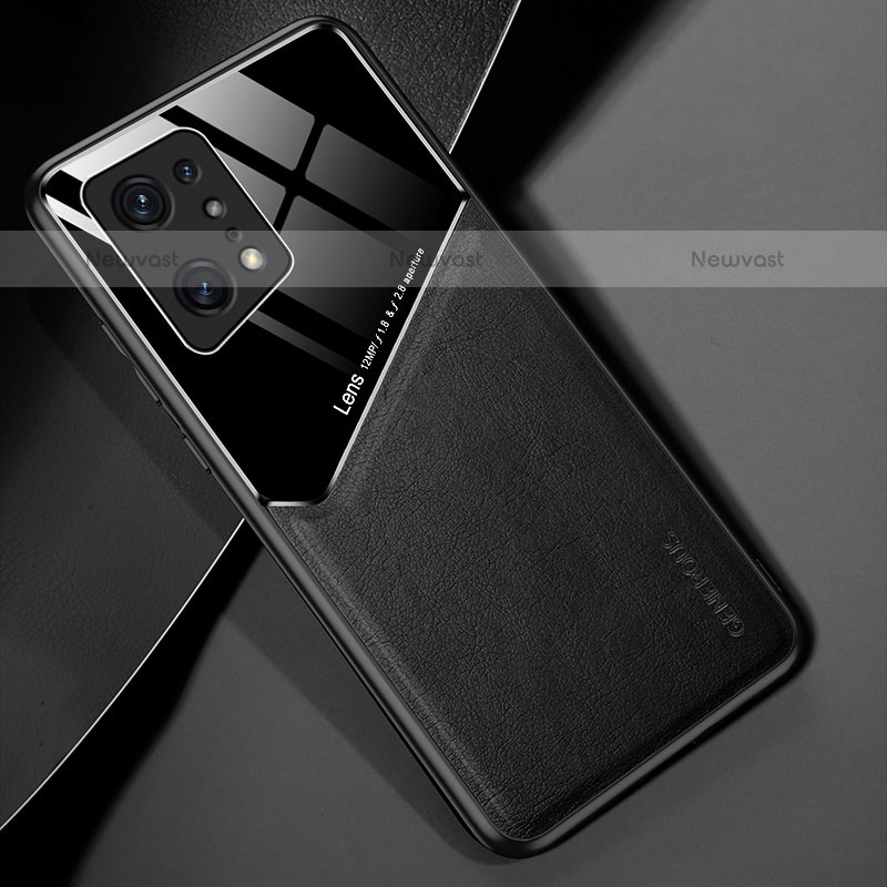 Soft Silicone Gel Leather Snap On Case Cover with Magnetic for Oppo Find X5 Pro 5G Black