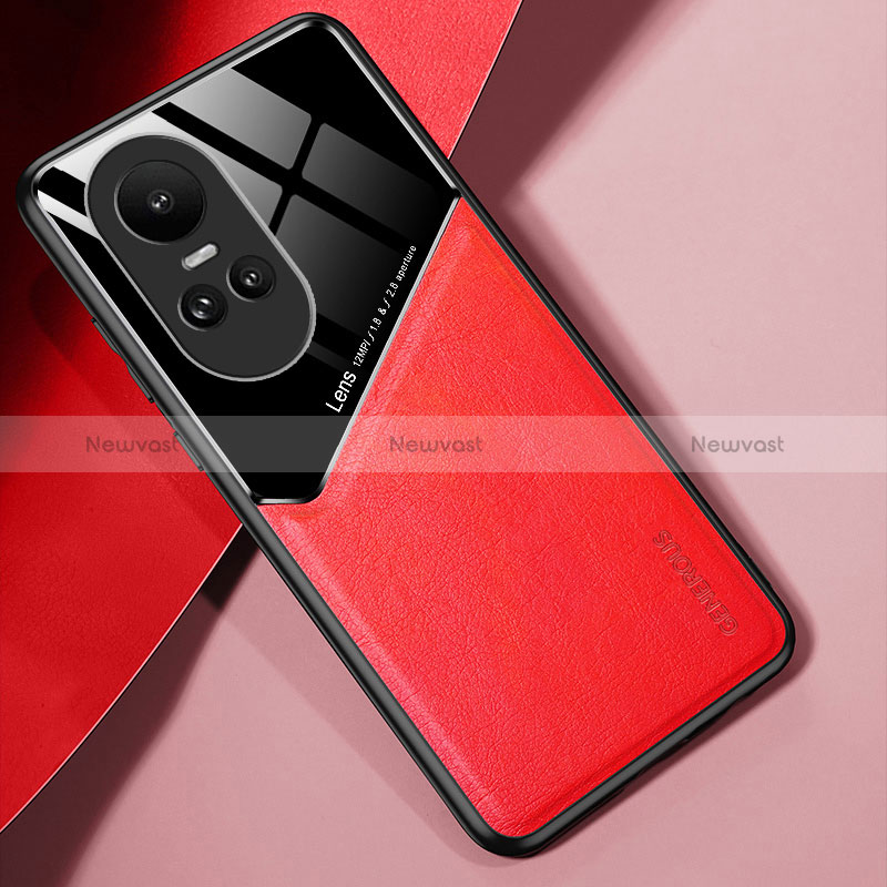Soft Silicone Gel Leather Snap On Case Cover with Magnetic for Oppo Reno10 Pro 5G