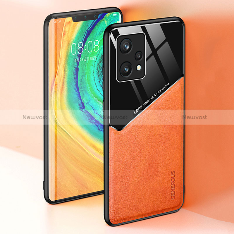 Soft Silicone Gel Leather Snap On Case Cover with Magnetic for Realme Narzo 50 Pro 5G