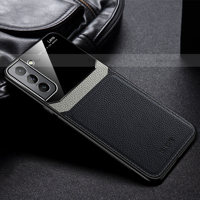 Soft Silicone Gel Leather Snap On Case Cover with Magnetic for Samsung Galaxy S22 5G