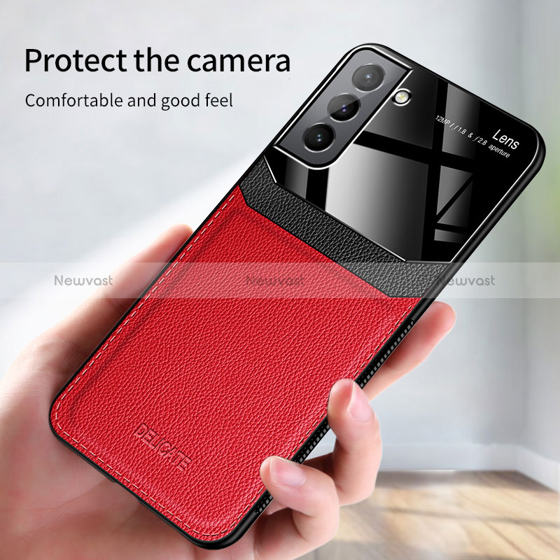 Soft Silicone Gel Leather Snap On Case Cover with Magnetic for Samsung Galaxy S24 5G