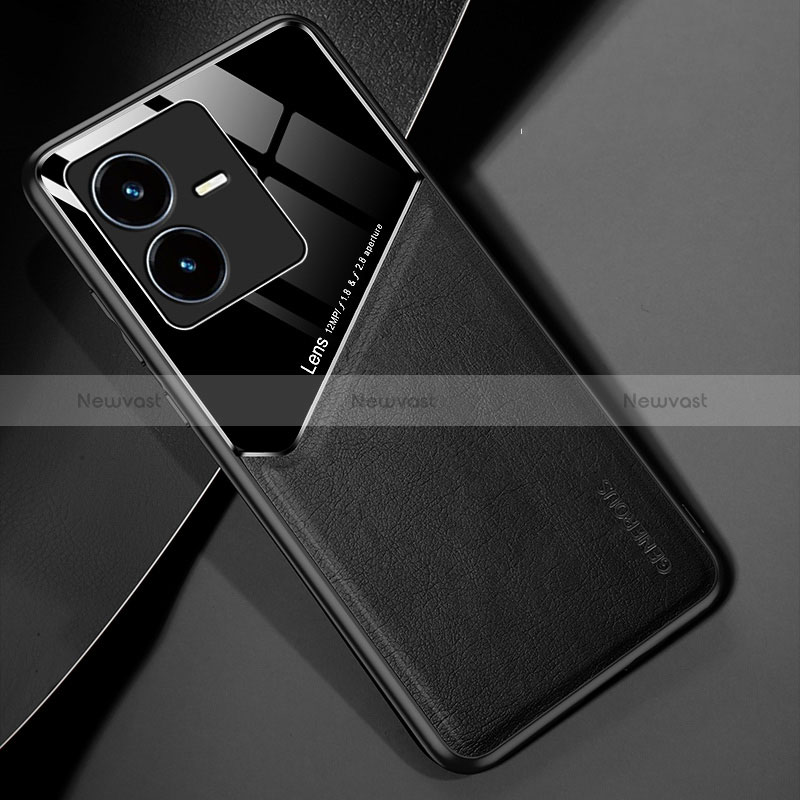 Soft Silicone Gel Leather Snap On Case Cover with Magnetic for Vivo Y22