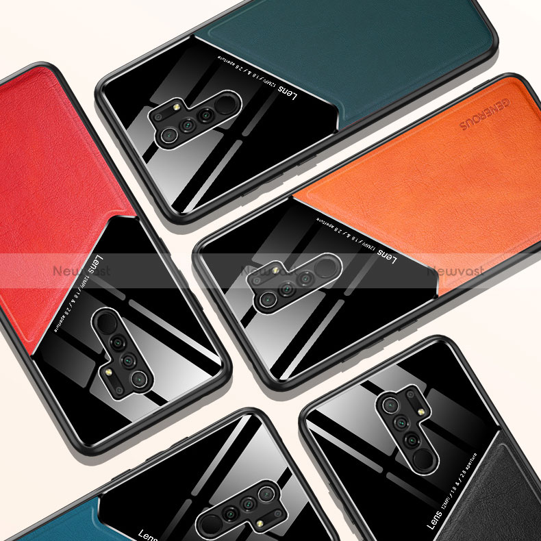 Soft Silicone Gel Leather Snap On Case Cover with Magnetic for Xiaomi Poco M2