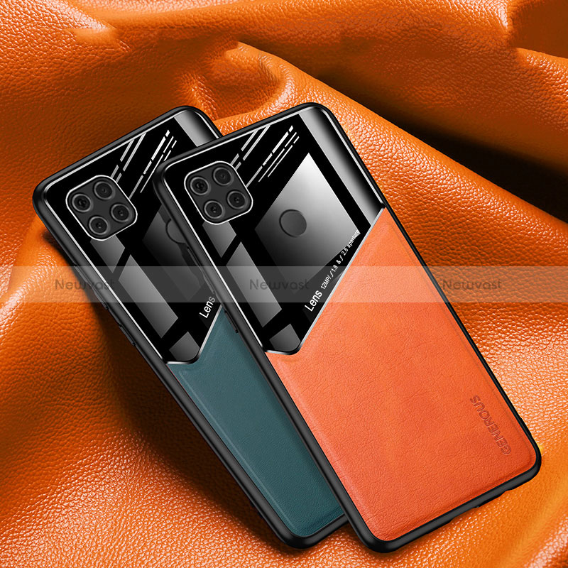 Soft Silicone Gel Leather Snap On Case Cover with Magnetic for Xiaomi Redmi 9 Activ