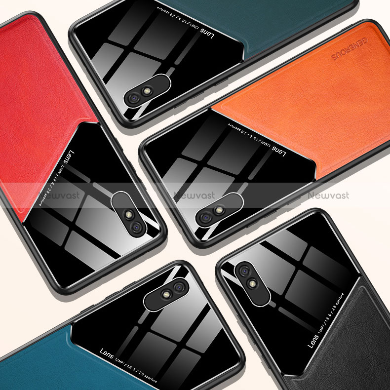 Soft Silicone Gel Leather Snap On Case Cover with Magnetic for Xiaomi Redmi 9A