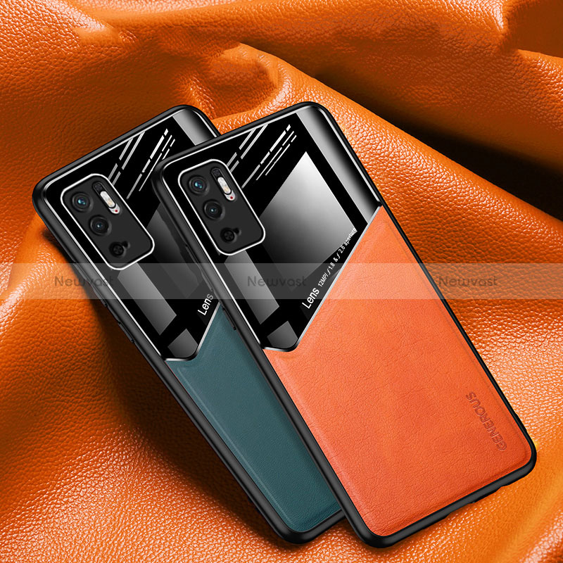 Soft Silicone Gel Leather Snap On Case Cover with Magnetic for Xiaomi Redmi Note 10T 5G