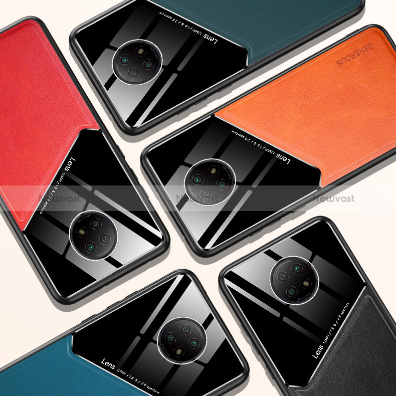 Soft Silicone Gel Leather Snap On Case Cover with Magnetic for Xiaomi Redmi Note 9T 5G