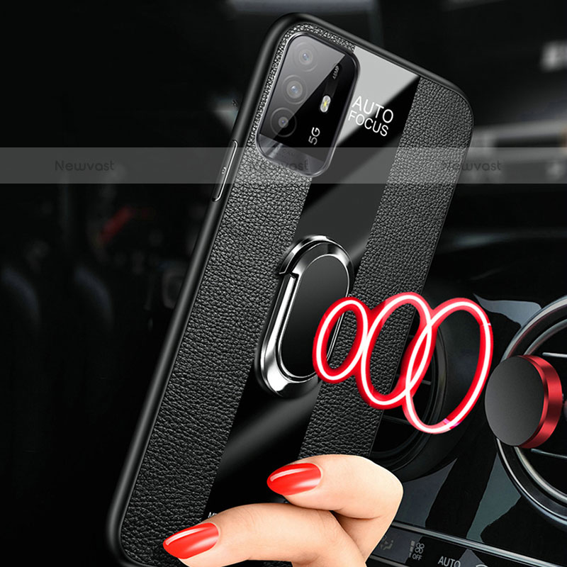 Soft Silicone Gel Leather Snap On Case Cover with Magnetic S01 for Oppo A94 5G