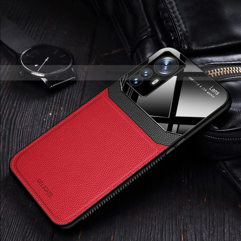 Soft Silicone Gel Leather Snap On Case Cover with Magnetic S01 for Xiaomi Mi 12S Pro 5G