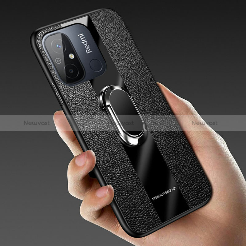 Soft Silicone Gel Leather Snap On Case Cover with Magnetic S01 for Xiaomi Poco C55