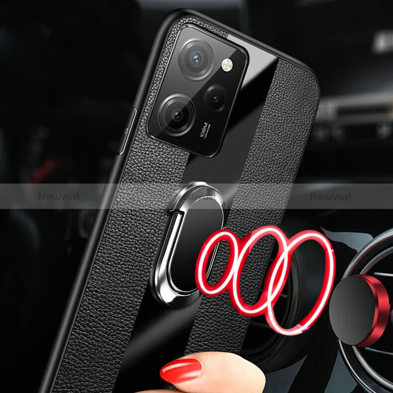 Soft Silicone Gel Leather Snap On Case Cover with Magnetic S01 for Xiaomi Poco X5 Pro 5G