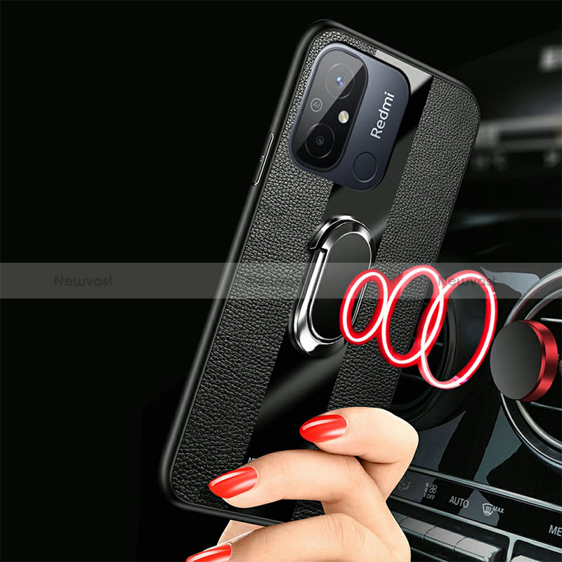 Soft Silicone Gel Leather Snap On Case Cover with Magnetic S01 for Xiaomi Redmi 11A 4G