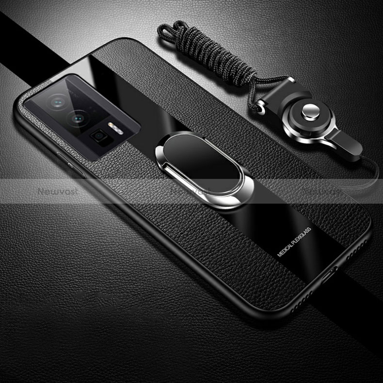 Soft Silicone Gel Leather Snap On Case Cover with Magnetic S01 for Xiaomi Redmi K60 Pro 5G