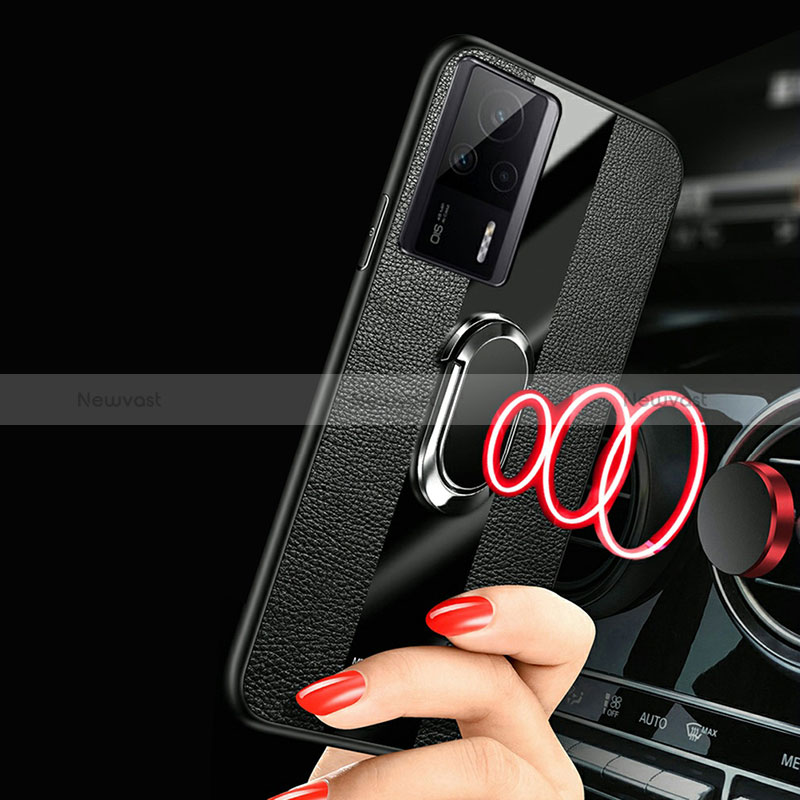 Soft Silicone Gel Leather Snap On Case Cover with Magnetic S01 for Xiaomi Redmi K60E 5G