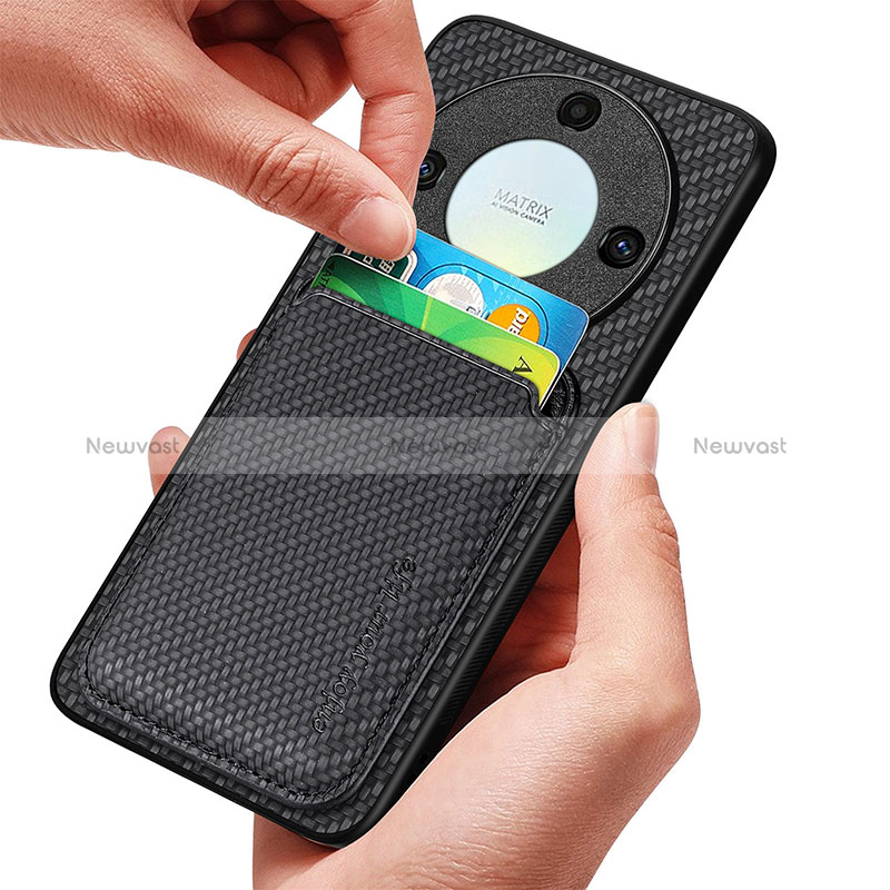 Soft Silicone Gel Leather Snap On Case Cover with Magnetic S03D for Huawei Honor Magic5 Lite 5G