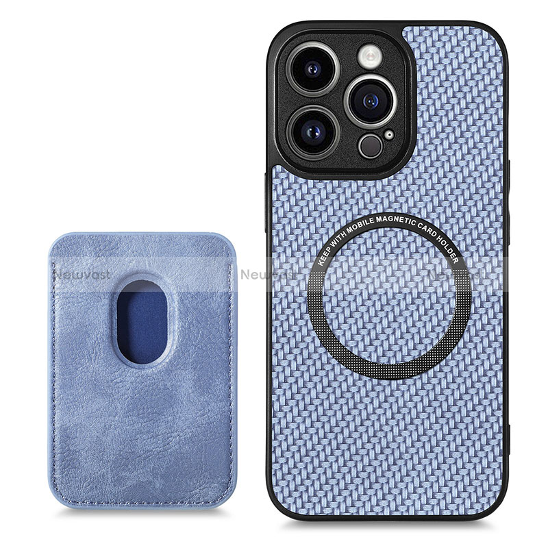 Soft Silicone Gel Leather Snap On Case Cover with Magnetic S08D for Apple iPhone 13 Pro Max