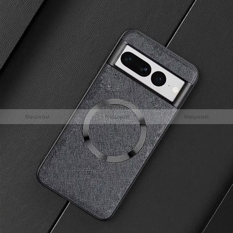 Soft Silicone Gel Leather Snap On Case Cover with Magnetic TB1 for Google Pixel 7 Pro 5G