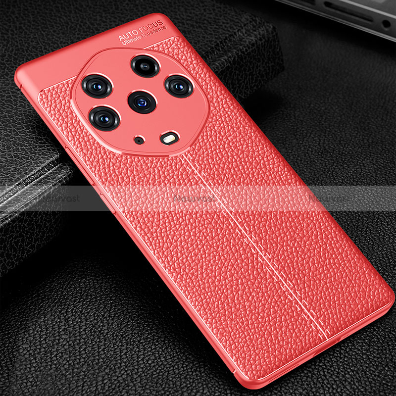 Soft Silicone Gel Leather Snap On Case Cover WL1 for Huawei Honor Magic3 Pro+ Plus 5G Red