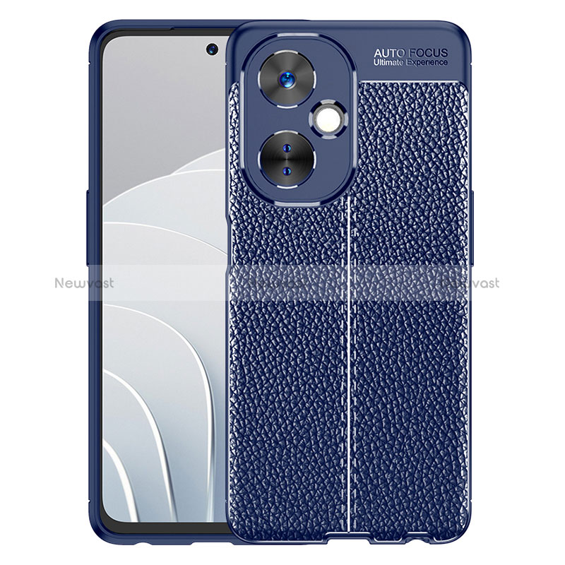 Soft Silicone Gel Leather Snap On Case Cover WL1 for Oppo K11x 5G Blue