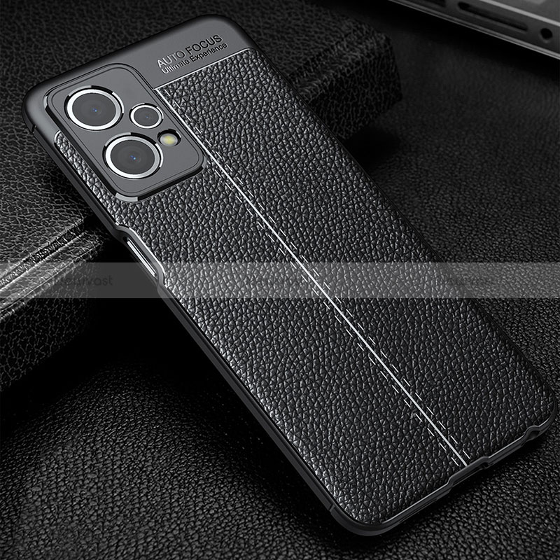 Soft Silicone Gel Leather Snap On Case Cover WL1 for Realme 9 5G Black