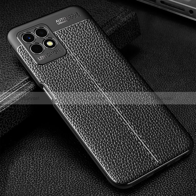 Soft Silicone Gel Leather Snap On Case Cover WL1 for Realme Narzo 50 4G Black