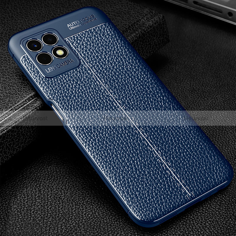 Soft Silicone Gel Leather Snap On Case Cover WL1 for Realme Narzo 50 4G Blue