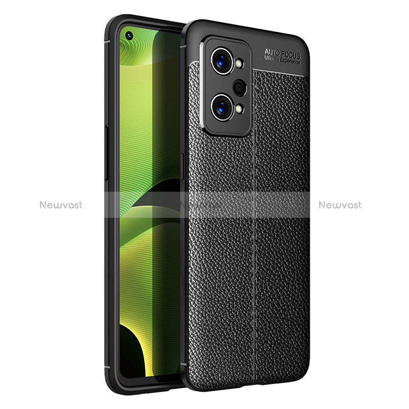 Soft Silicone Gel Leather Snap On Case Cover WL1 for Realme Q5 Pro 5G Black