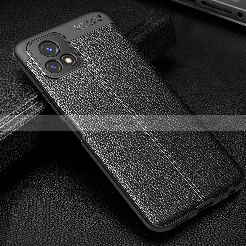 Soft Silicone Gel Leather Snap On Case Cover WL1 for Vivo iQOO U3 5G Black