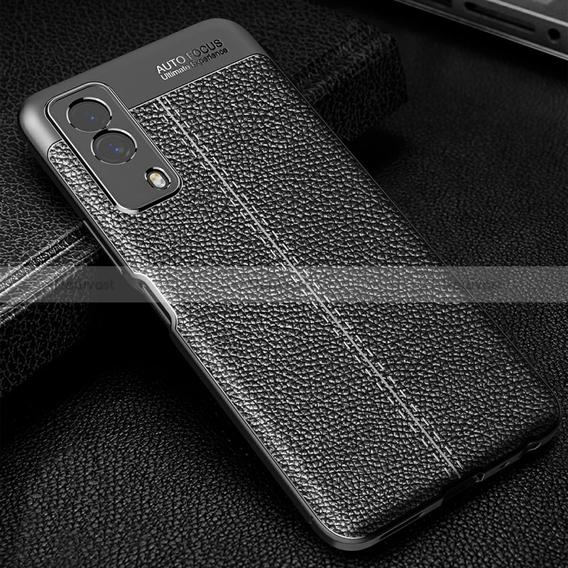 Soft Silicone Gel Leather Snap On Case Cover WL1 for Vivo Y53s t2 Black