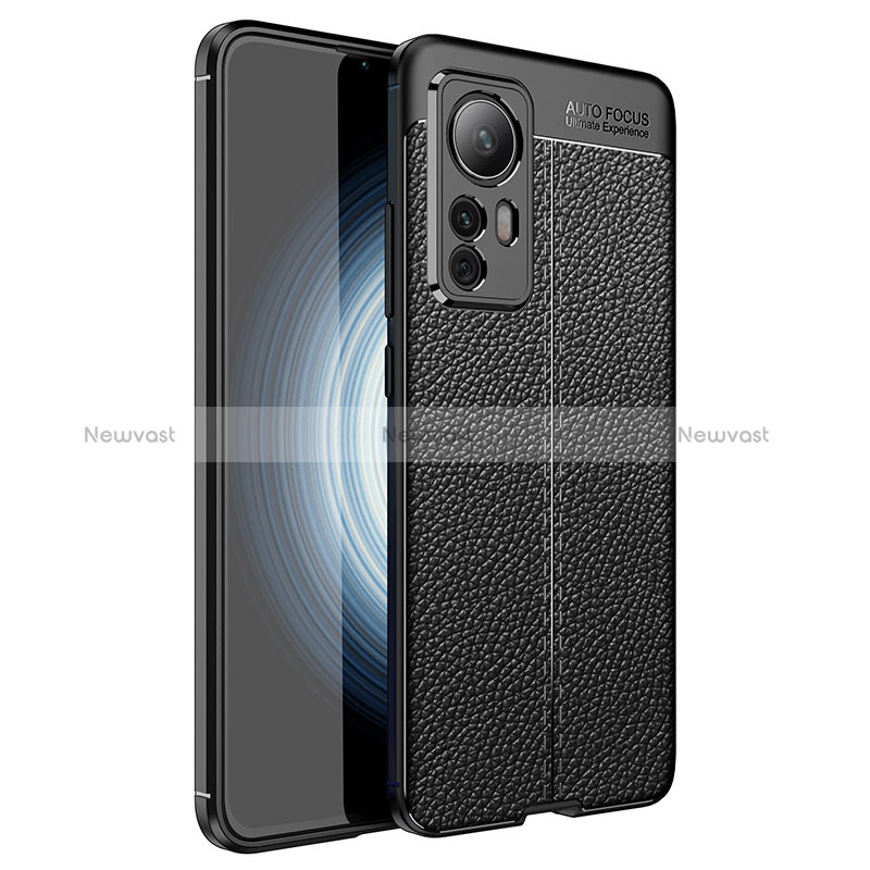 Soft Silicone Gel Leather Snap On Case Cover WL1 for Xiaomi Mi 12T Pro 5G Black