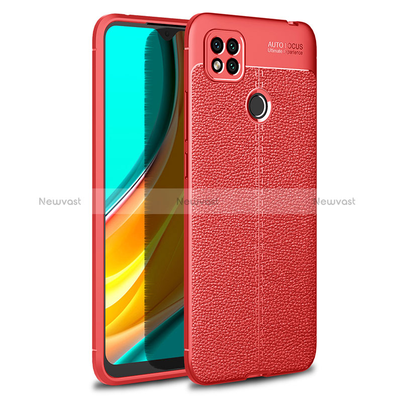 Soft Silicone Gel Leather Snap On Case Cover WL1 for Xiaomi POCO C3 Red