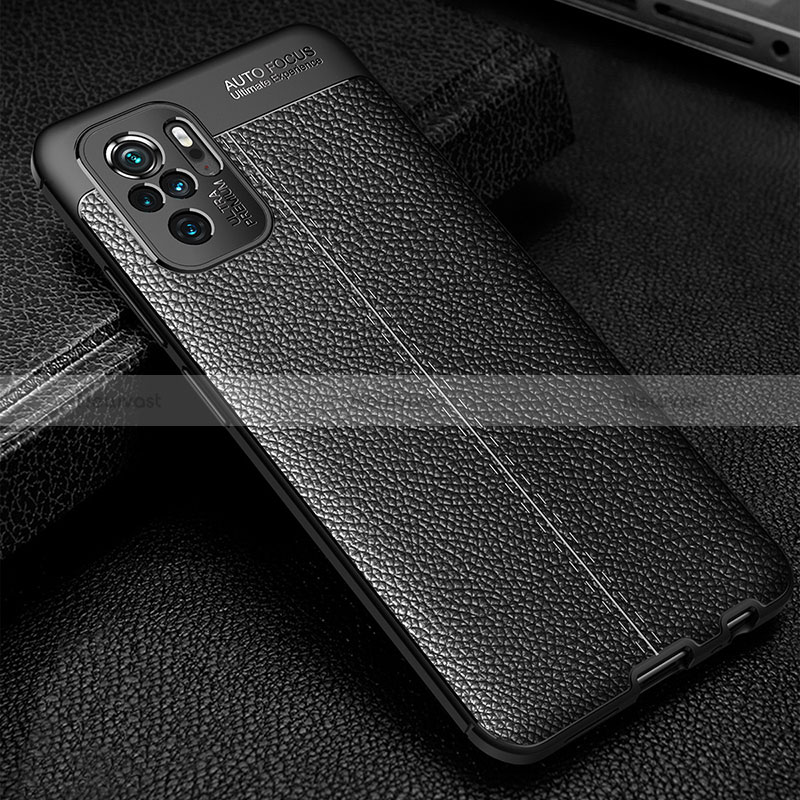 Soft Silicone Gel Leather Snap On Case Cover WL1 for Xiaomi Poco M5S Black