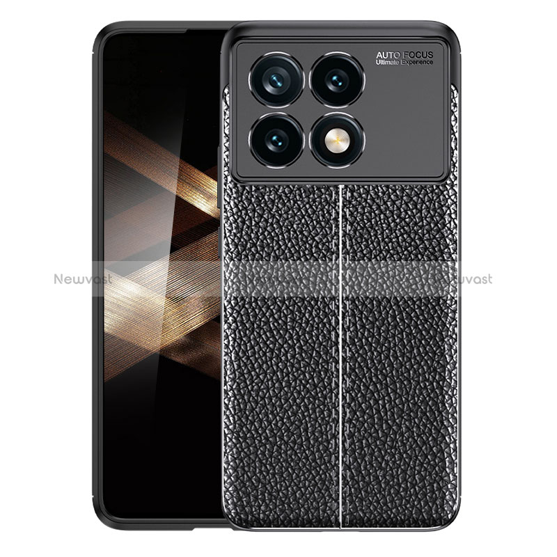 Soft Silicone Gel Leather Snap On Case Cover WL1 for Xiaomi Redmi K70 Pro 5G Black