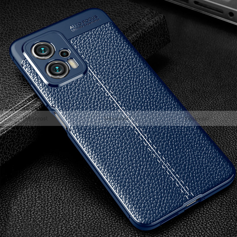 Soft Silicone Gel Leather Snap On Case Cover WL1 for Xiaomi Redmi Note 11T Pro+ Plus 5G Blue