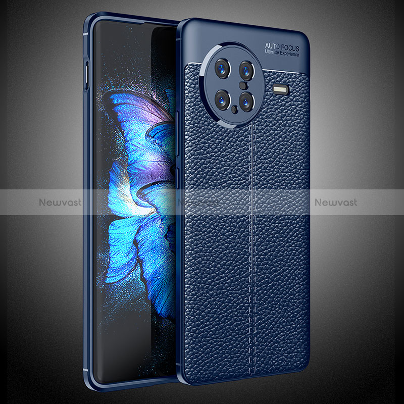 Soft Silicone Gel Leather Snap On Case Cover WL2 for Vivo X Note Blue